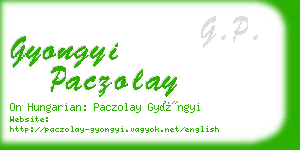 gyongyi paczolay business card